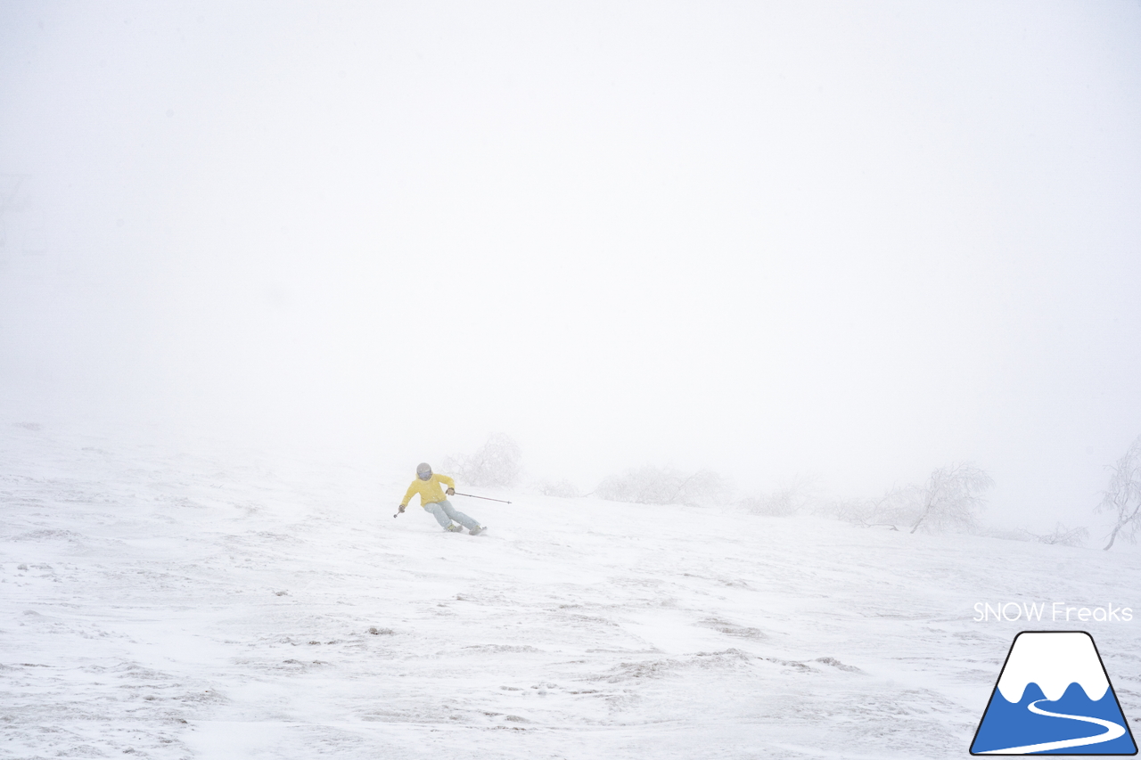 5月になっても雪たっぷり。山頂から山麓まで滑走可能なニセコアンヌプリ国際スキー場のゲレンデを、秋山穂香さんとひと滑り(^^)/